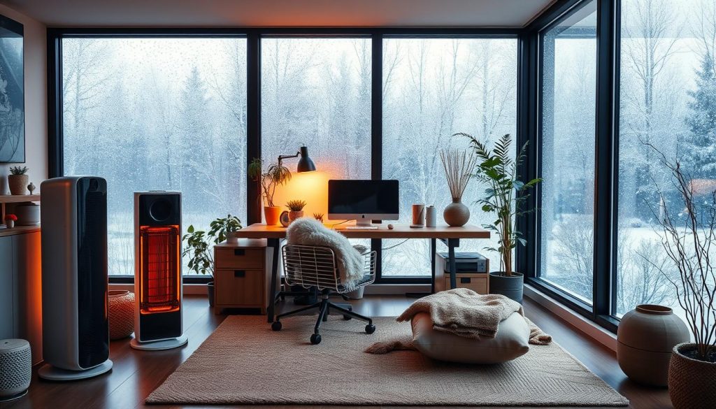 Ergonomic space heaters for home office