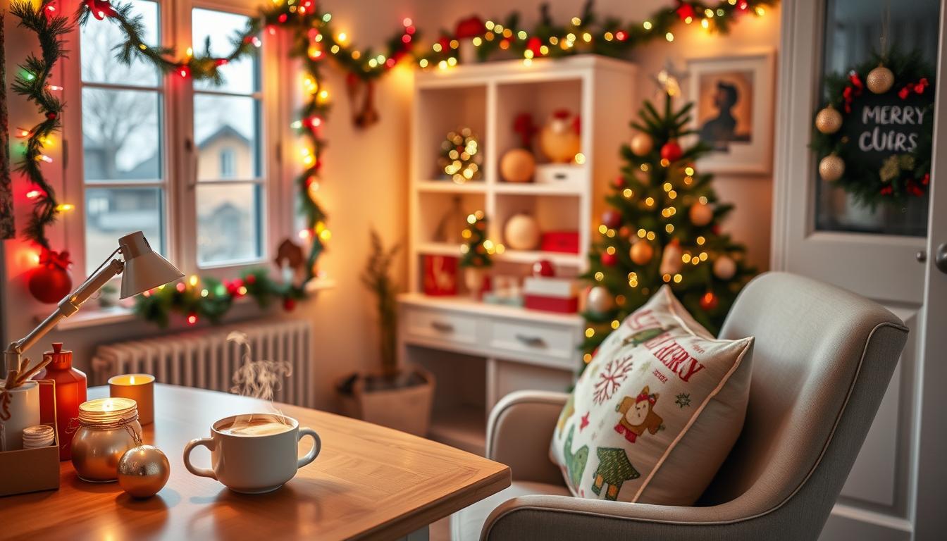 Festive cheer in home office decor