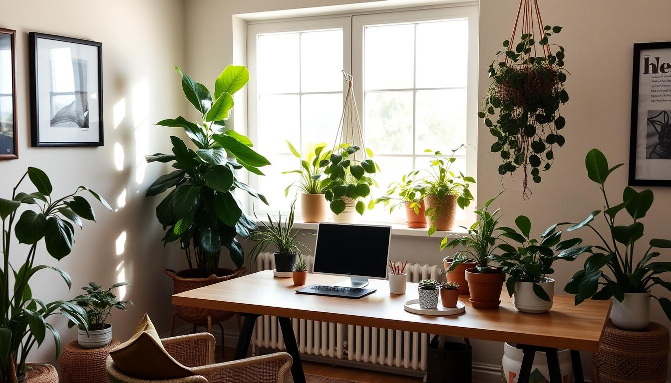 Incorporate plants WFH office