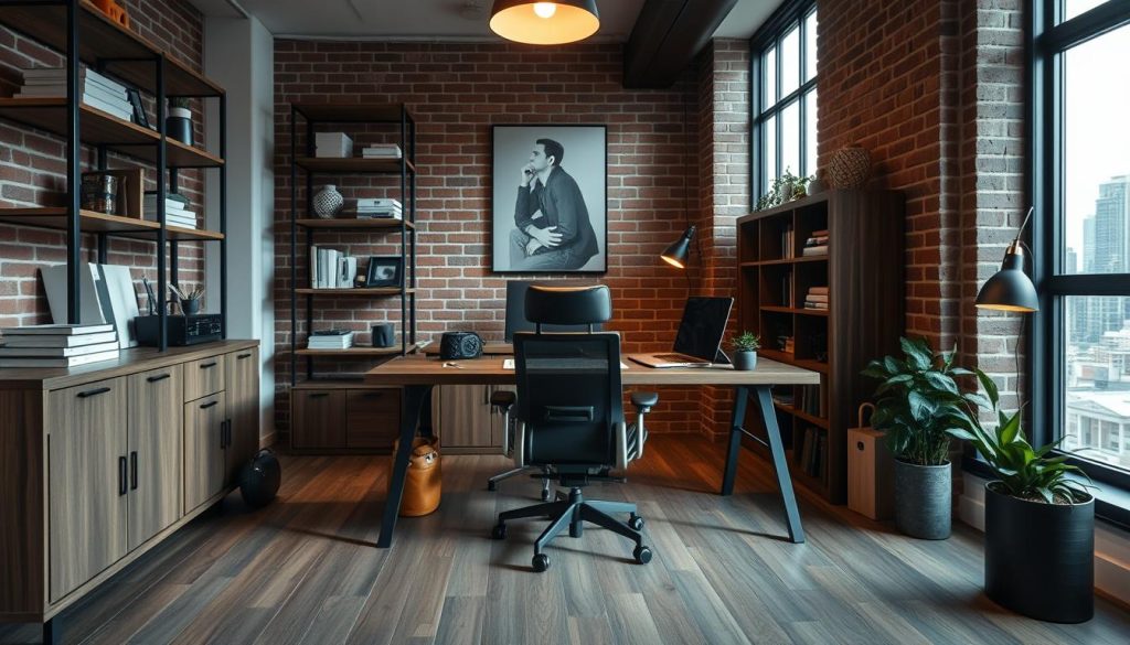 Masculine home office design