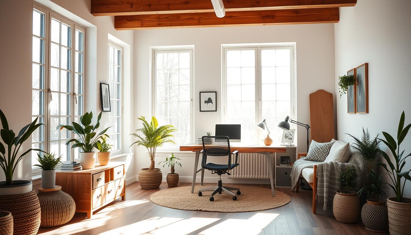 Maximize natural light winter home office decor