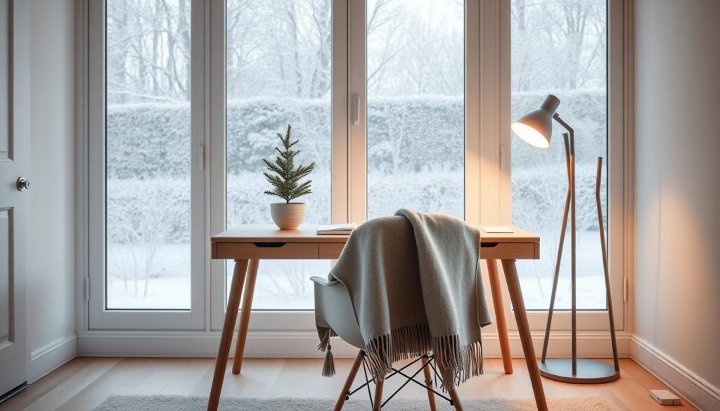 Minimalist winter office design