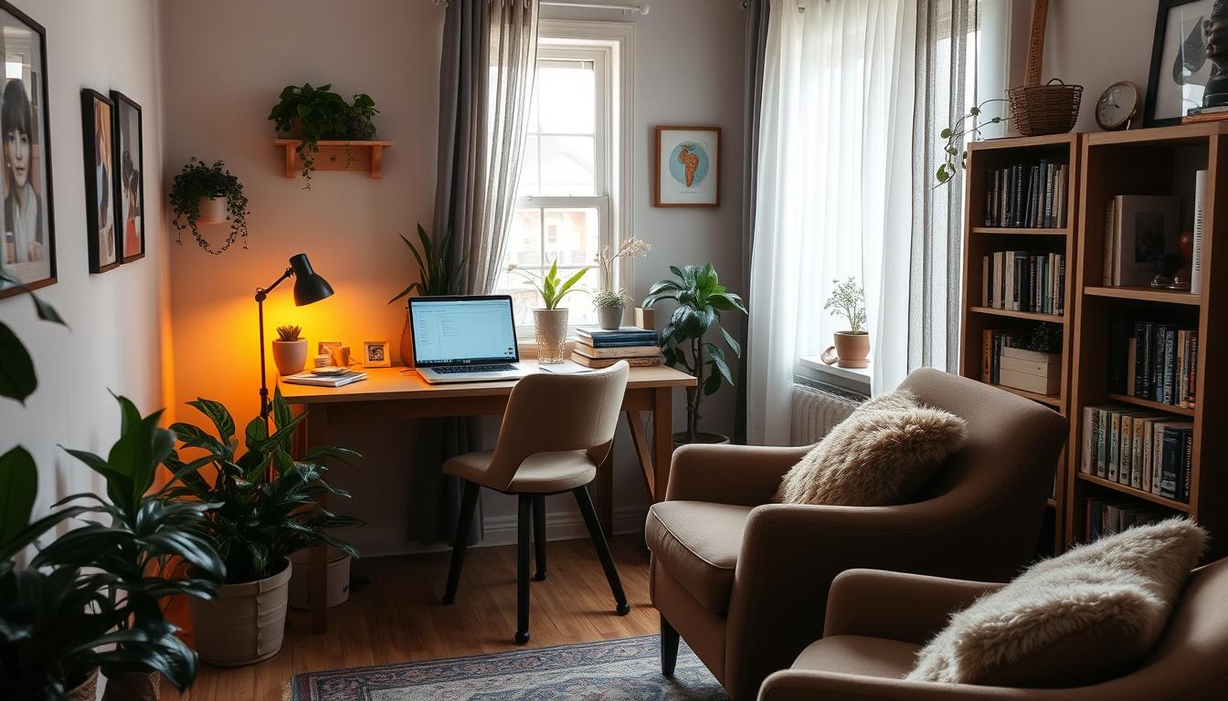 Style cozy work from home nook