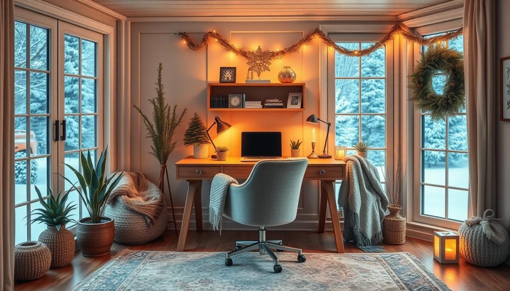 How to Style Your Home Office Decor for Winter Productivity