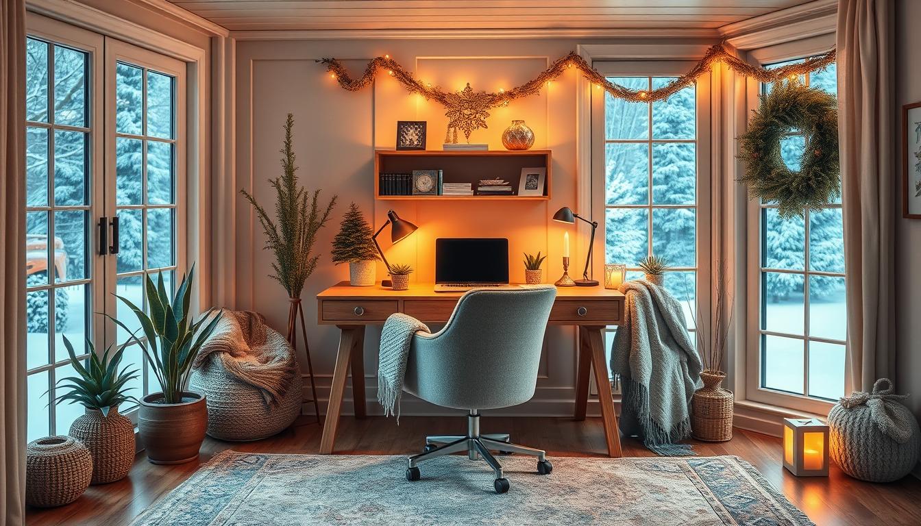 Styling winter home office decor for productivity