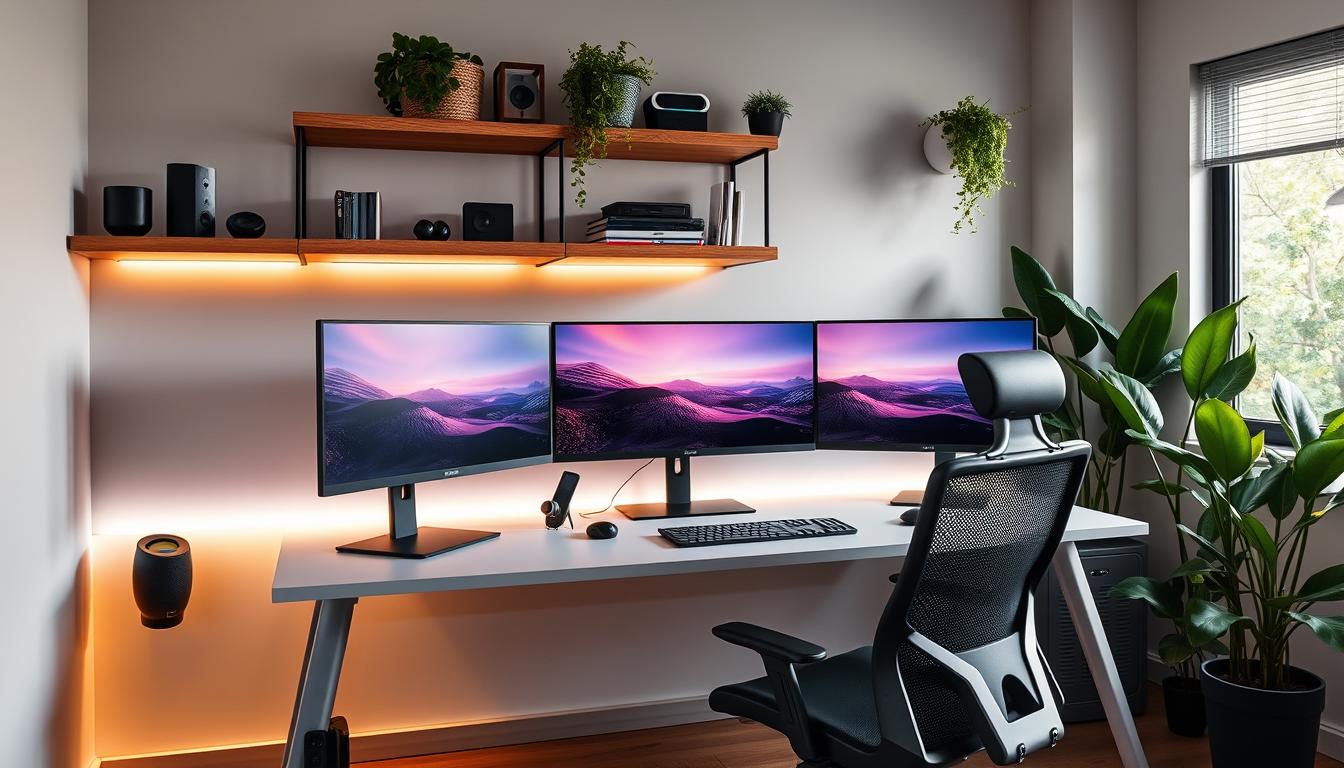 Tech-savvy home office setup