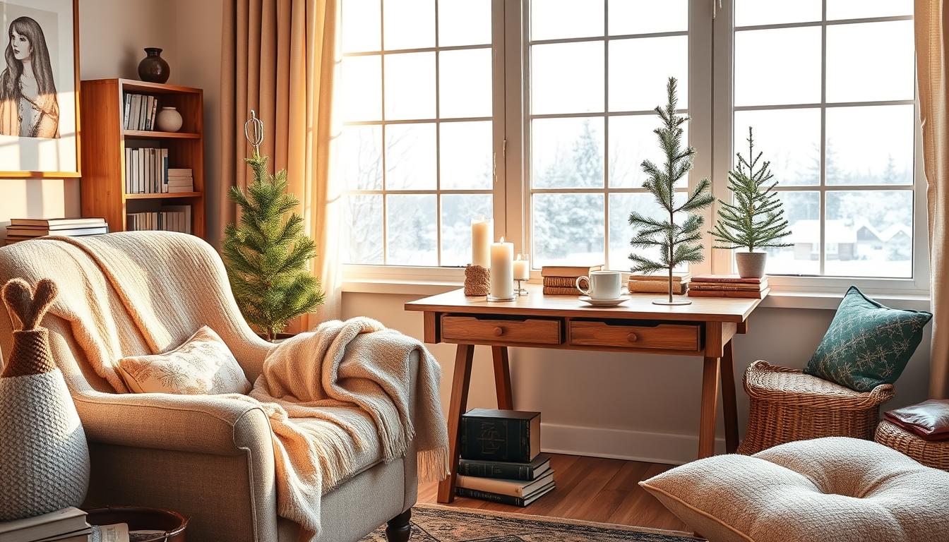 Transitioning home office decor for winter