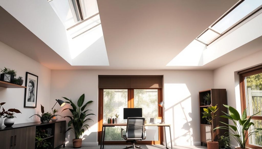 Tubular daylighting devices in home office