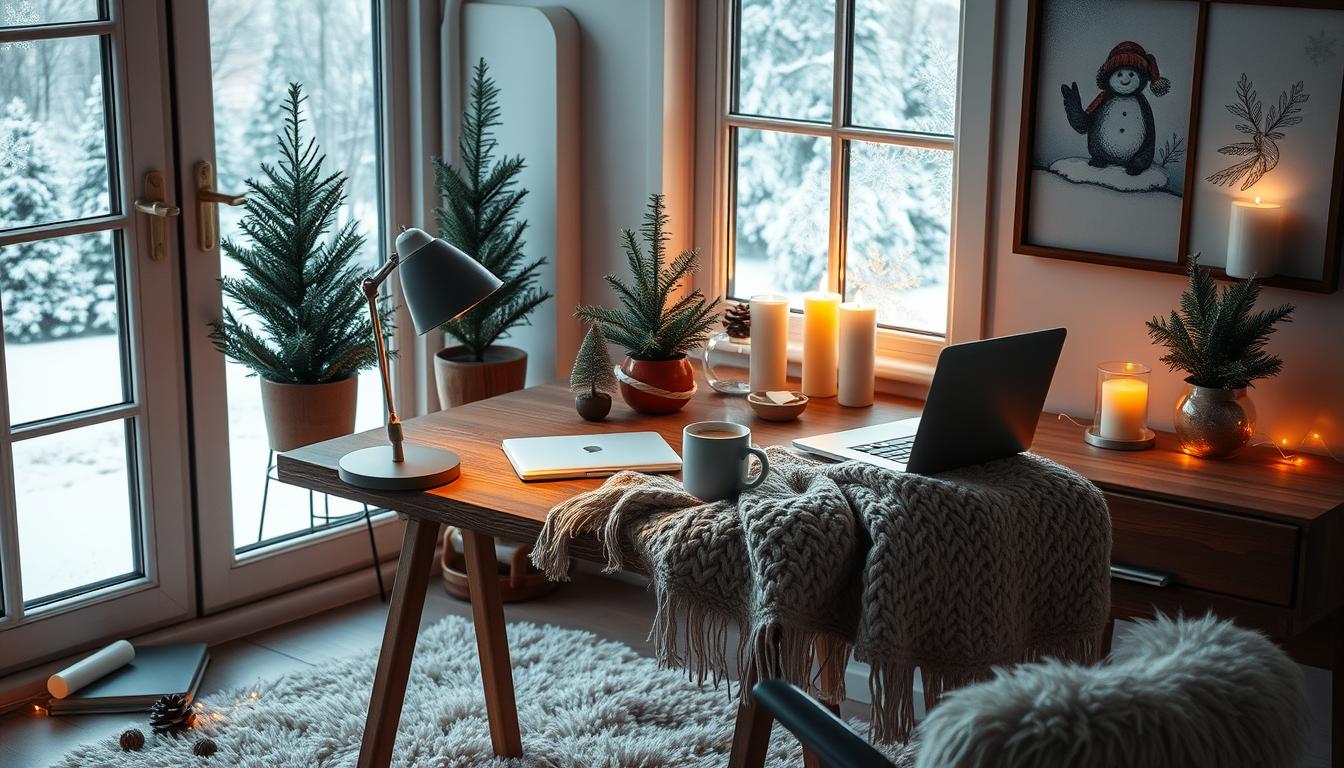 Winter-inspired home office decor ideas