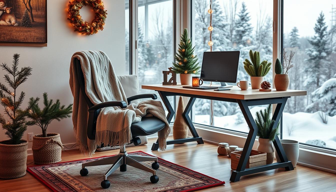 Winter-ready home office decor design