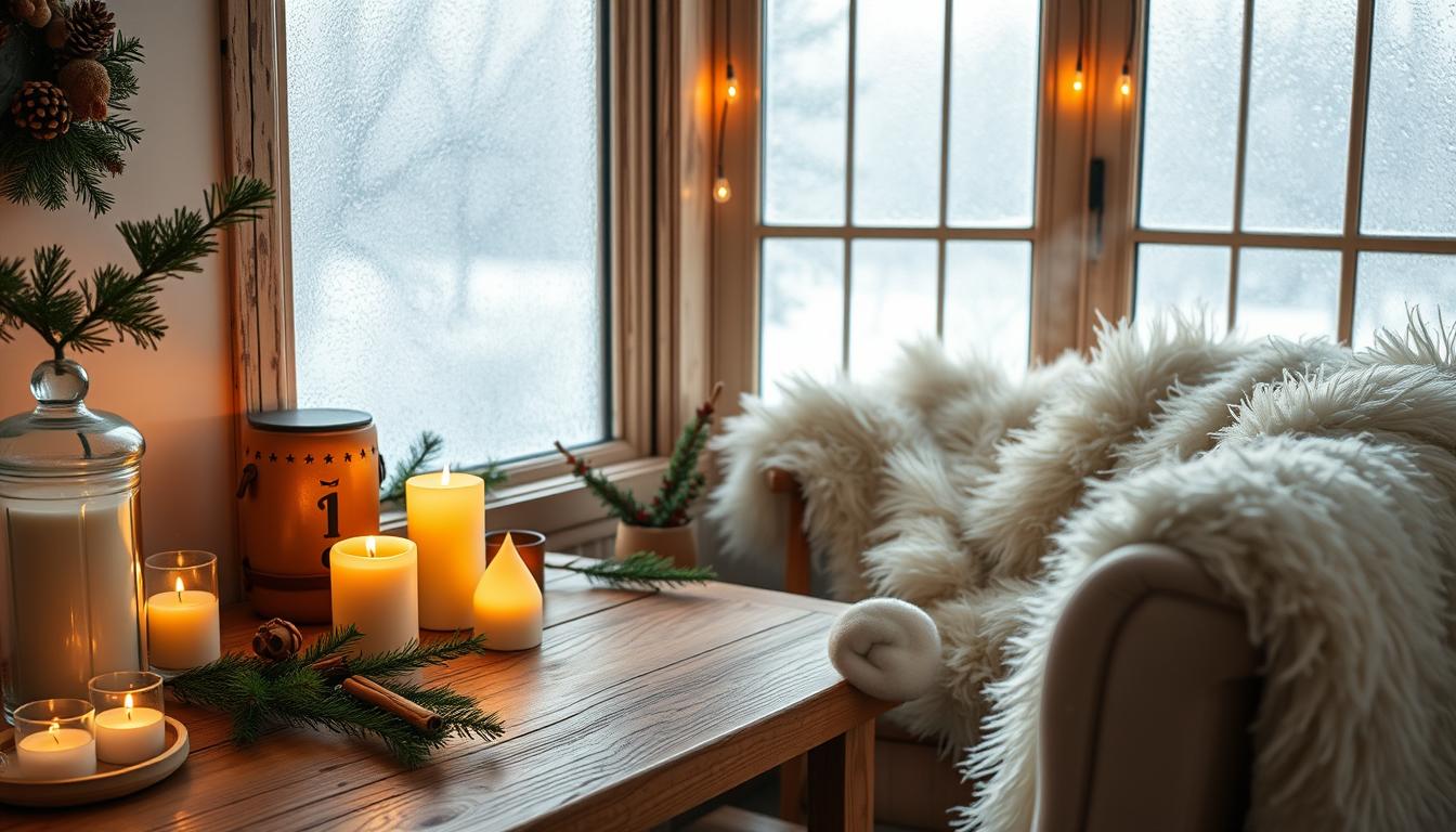 Winter scents in home office decor