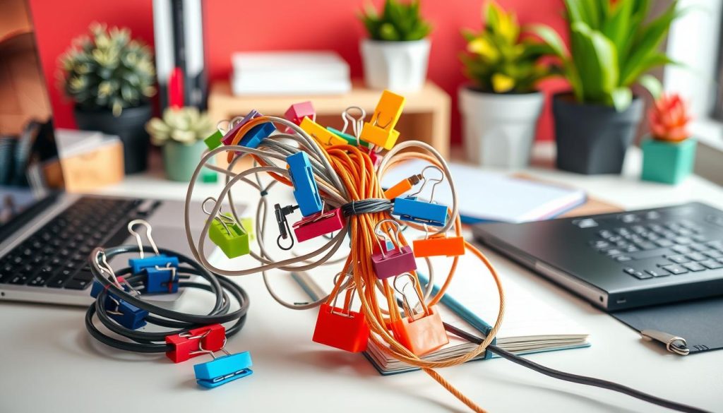 binder clips for cable management