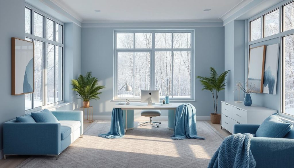 calming blue office colors