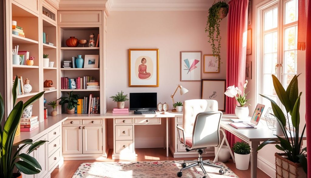 colorful feminine office