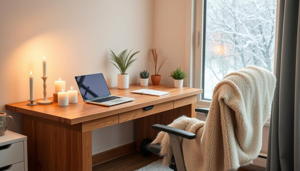 cozy home workspace