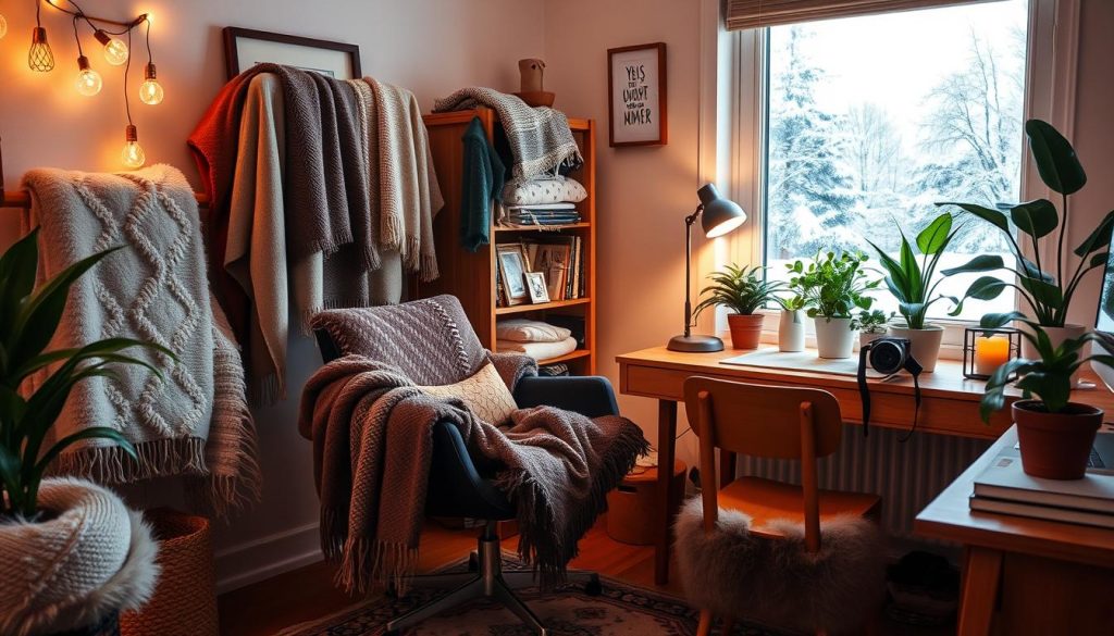 cozy office textiles