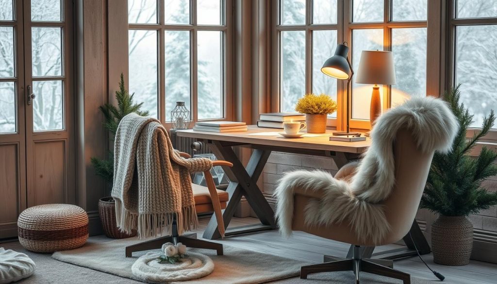 cozy winter office