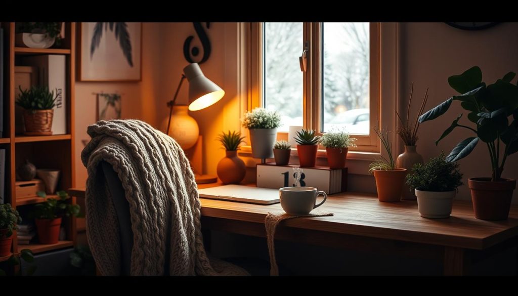 cozy workspace