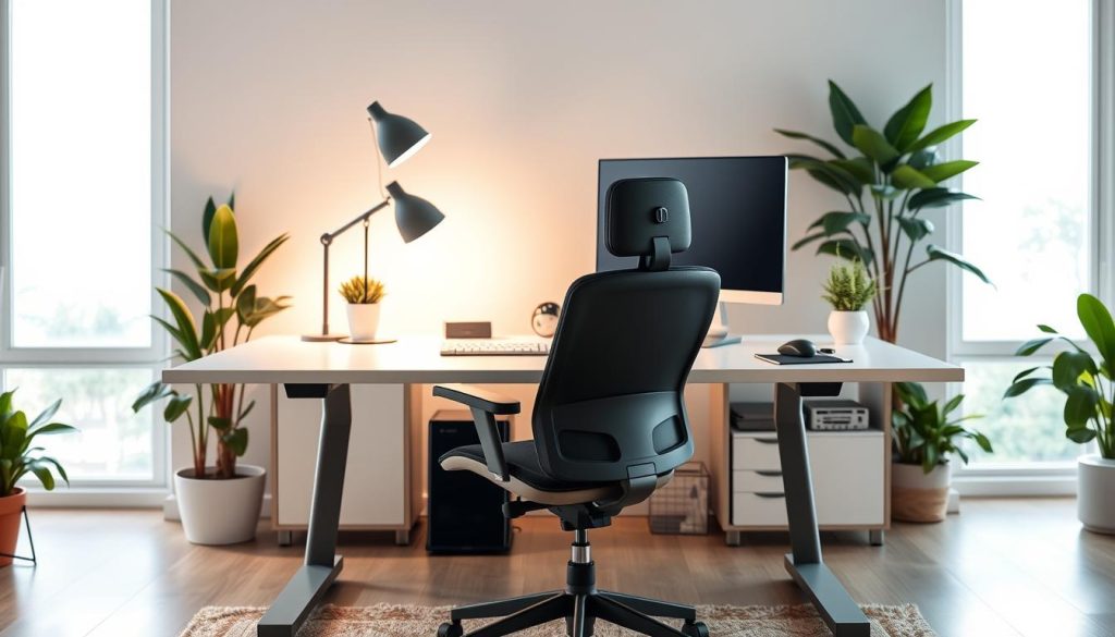 ergonomic office setup