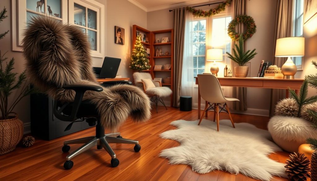 faux fur home office decor