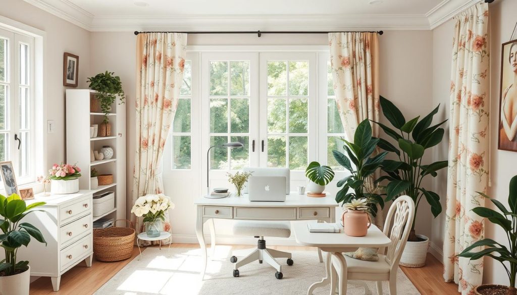 floral accents home office