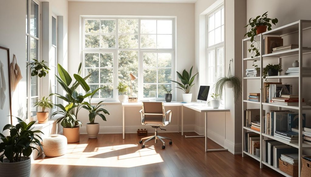 home office design natural light