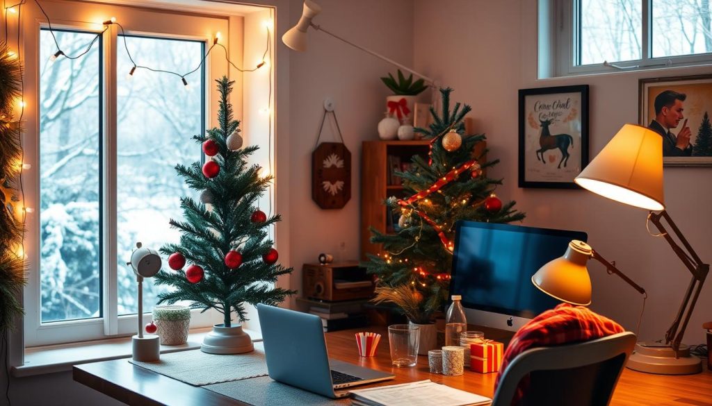 home office holiday decor lighting