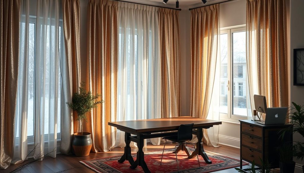 metallic curtains