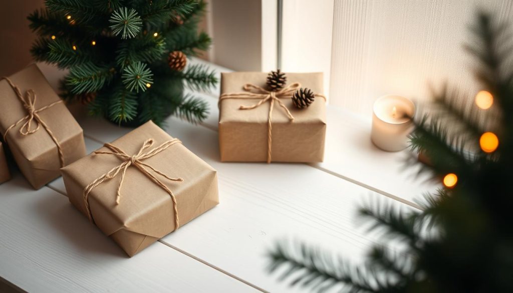 minimalist gift wrapping