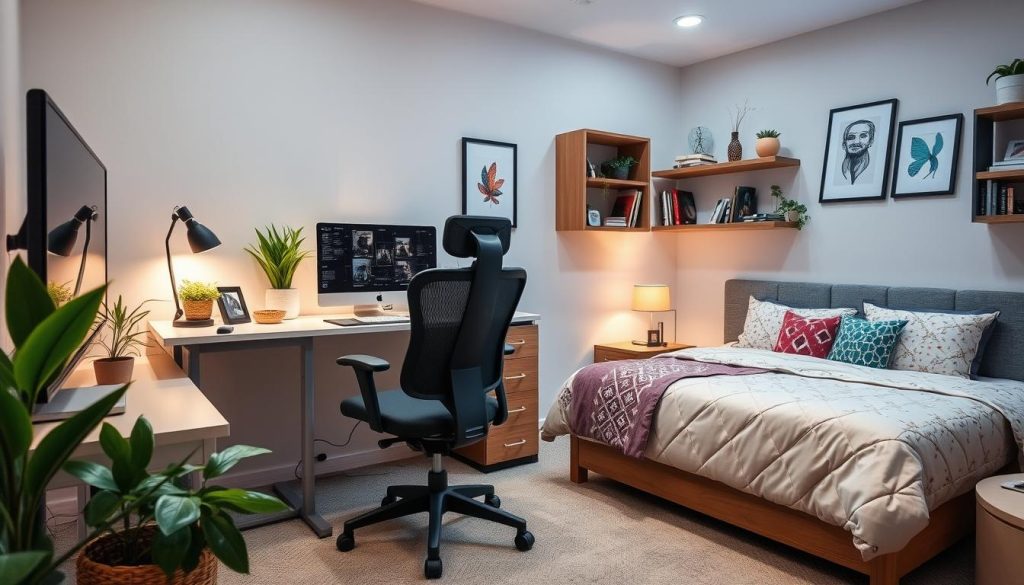 multipurpose home office and guest room