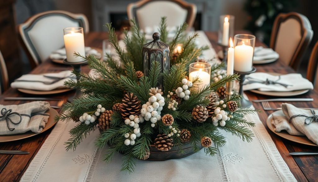 natural winter centerpiece