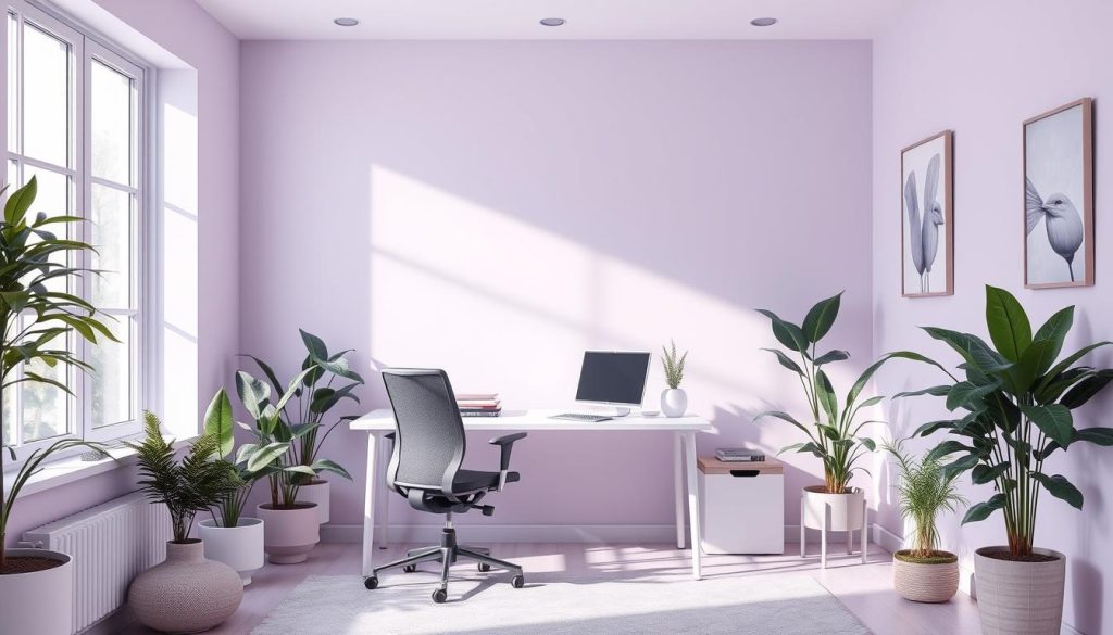 purple calm office