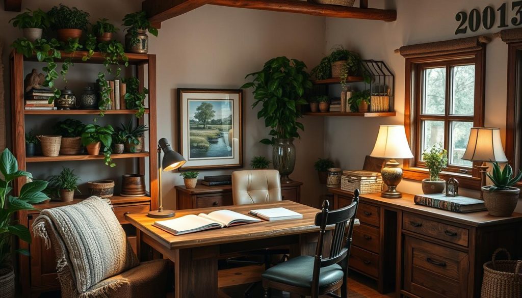 rustic home office decor