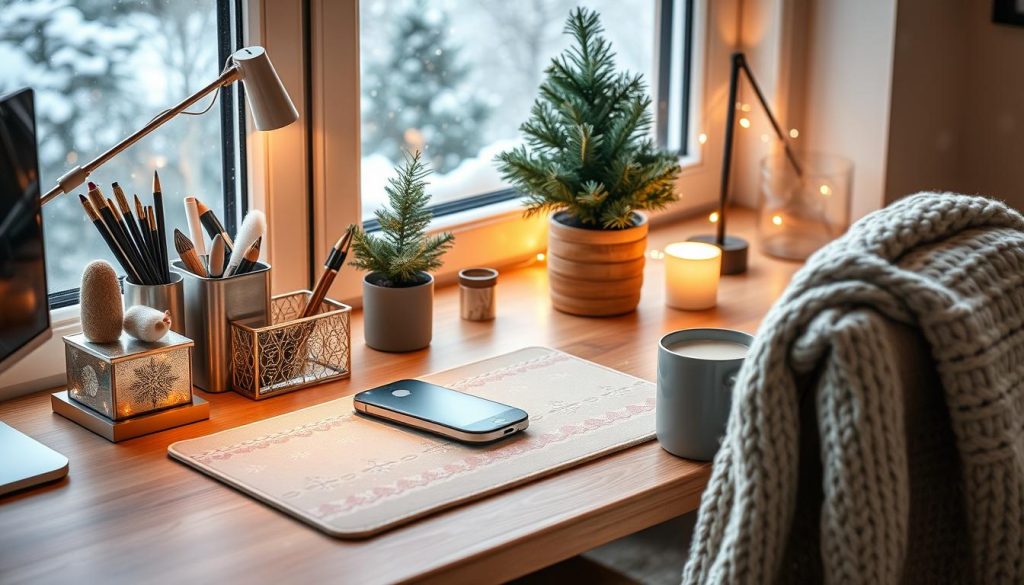 winter desk accessories