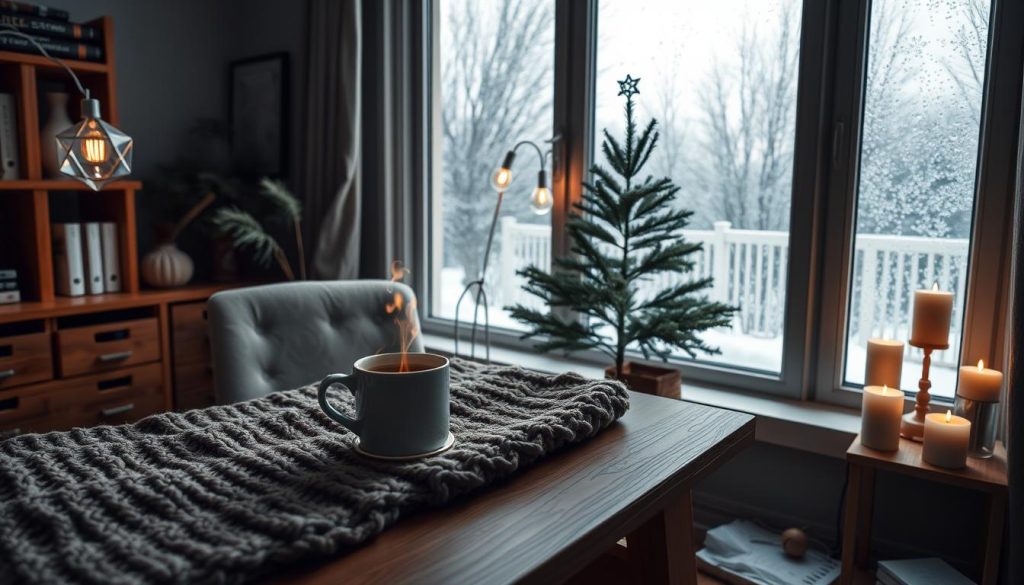 winter home office decor