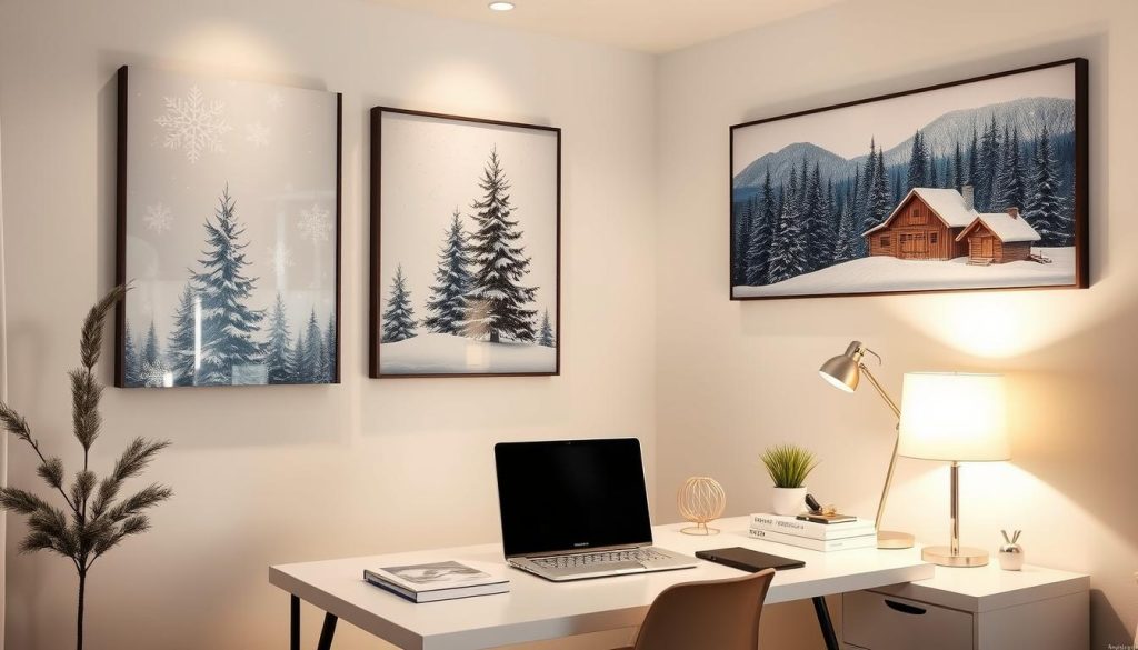 winter wall art home office decor