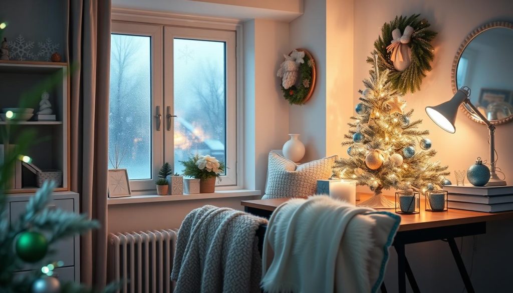 winter wonderland home office decor