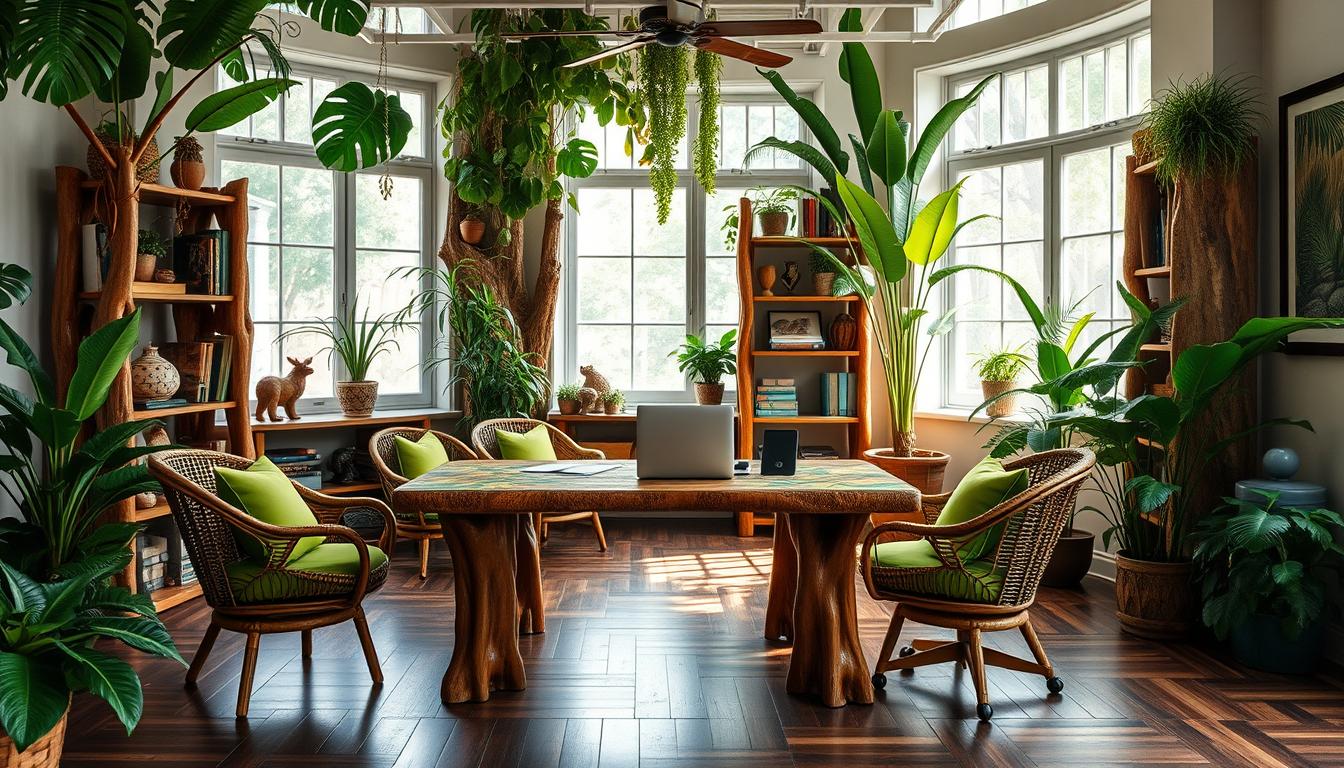 Furniture for jungle-themed office