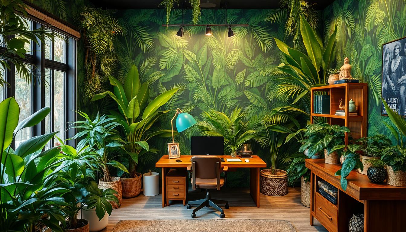 Jungle-themed office decor sources