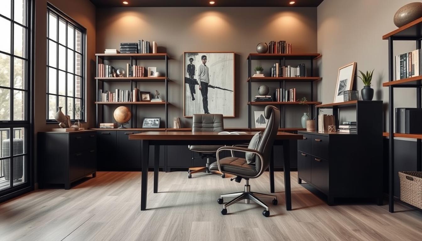 Masculine Home Office Design