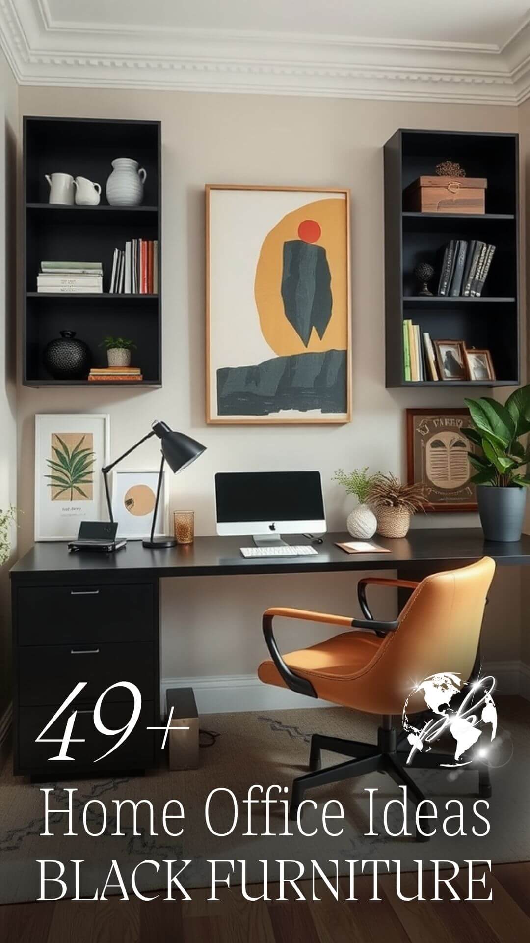 49+ Home Office Ideas with Black Furniture