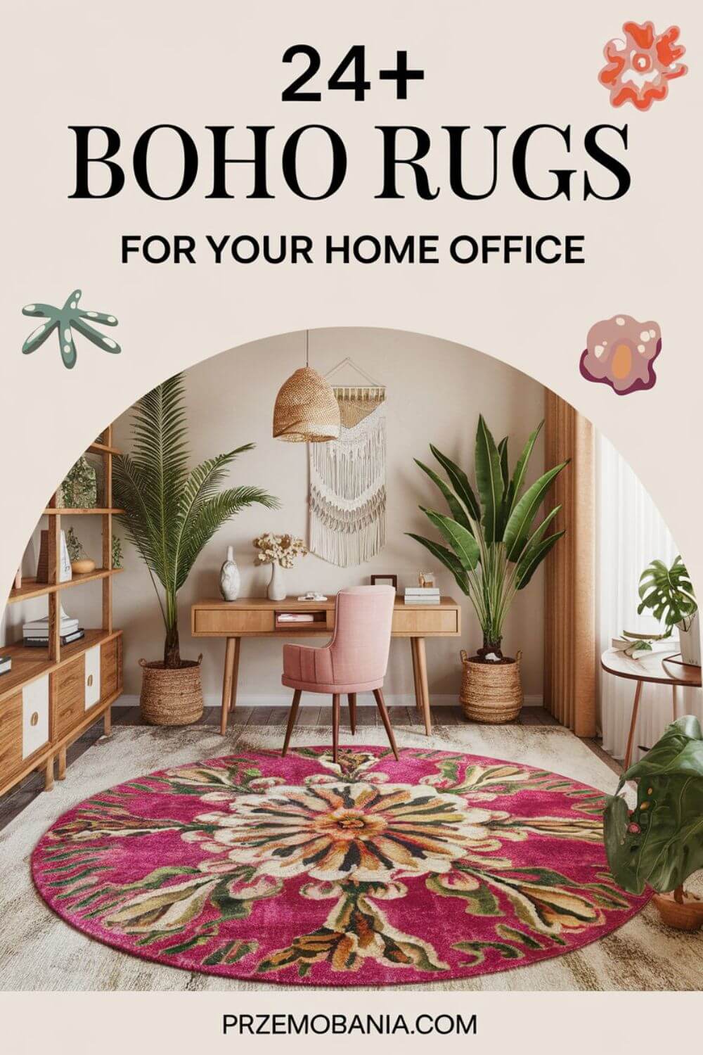 24+ Boho Rugs for Home Office