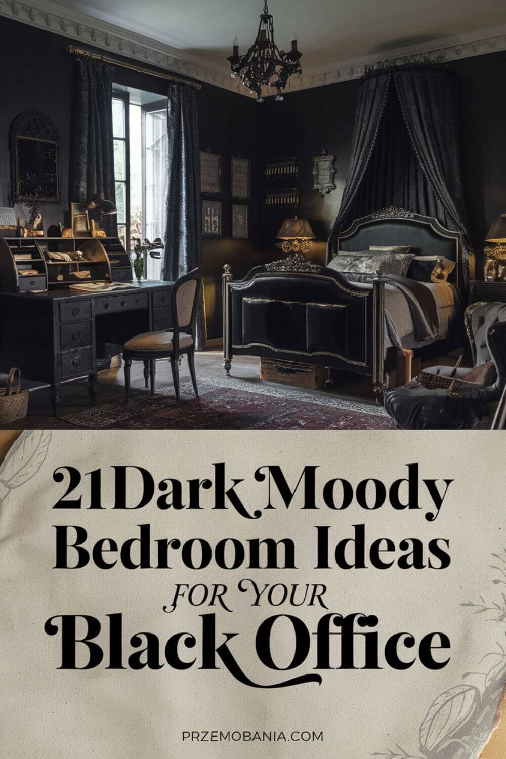 21 Dark Moody Bedroom Ideas for Your Black Office