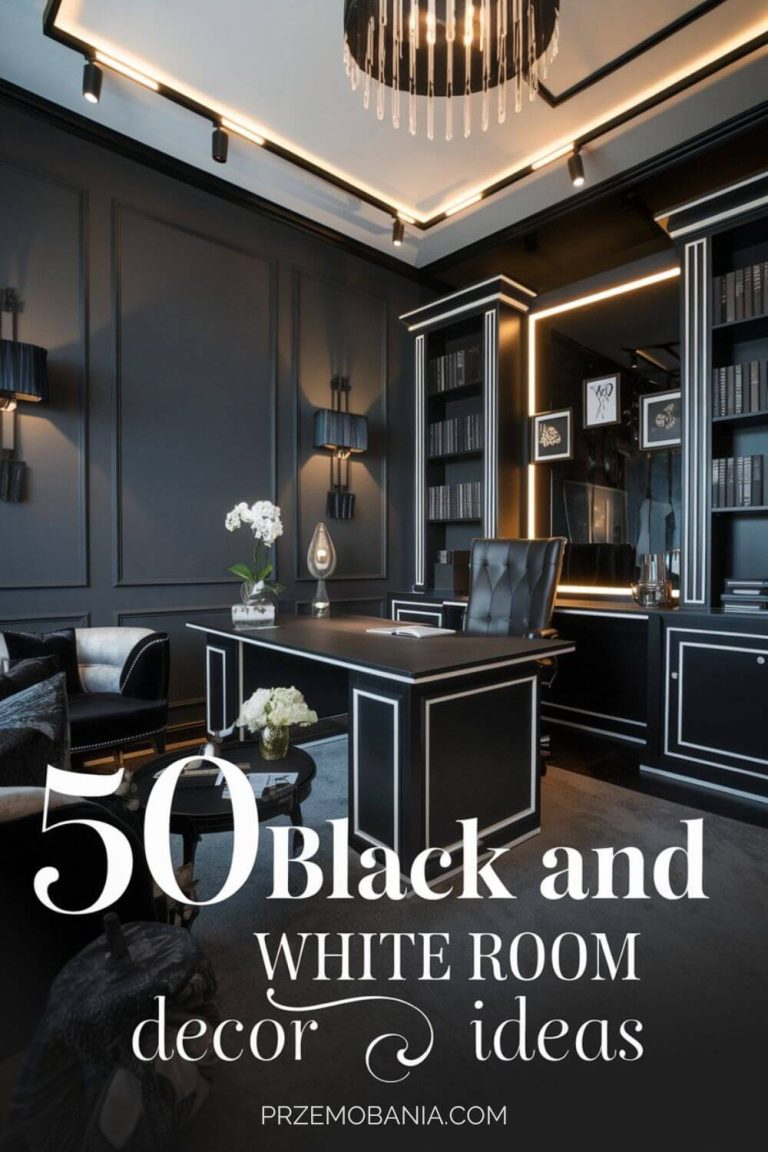 50 Black and White Room Decor Ideas for Your Home Office