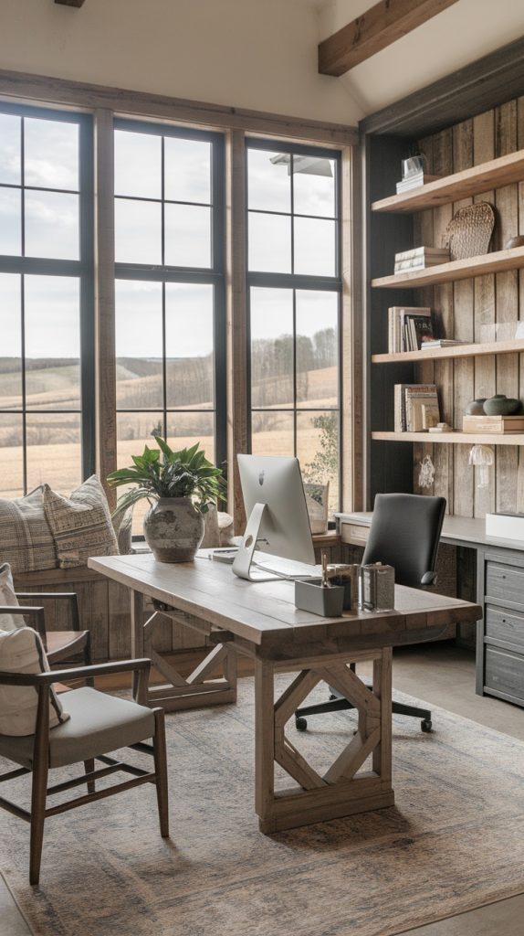 24 Modern Farmhouse Office Ideas for Your Home