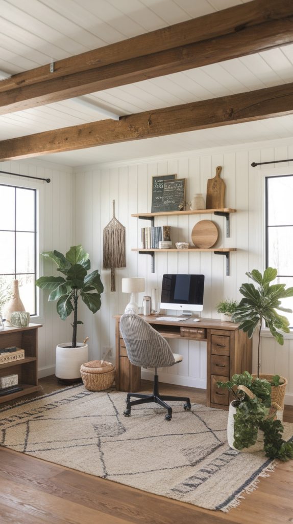 24 Modern Farmhouse Office Ideas for Your Home