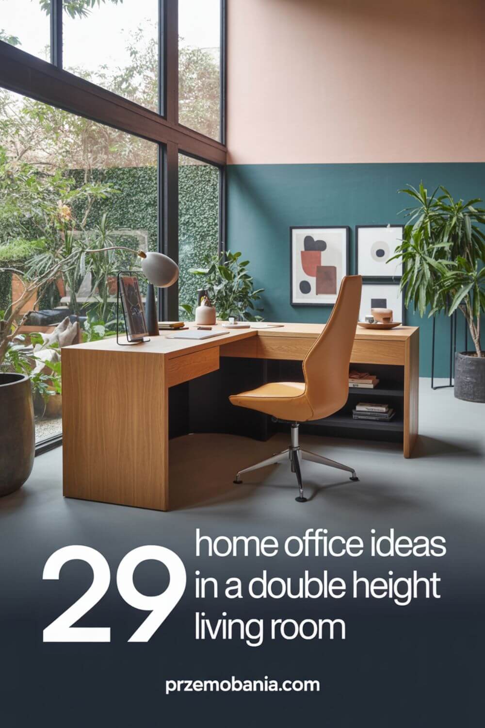 29 Home Office Ideas in a Double Height Living Room