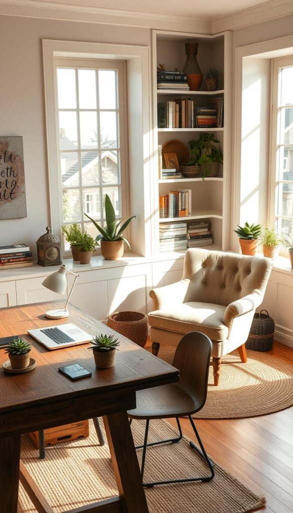 Contemporary Boho Workspace