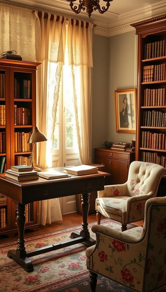 Cozy French home office