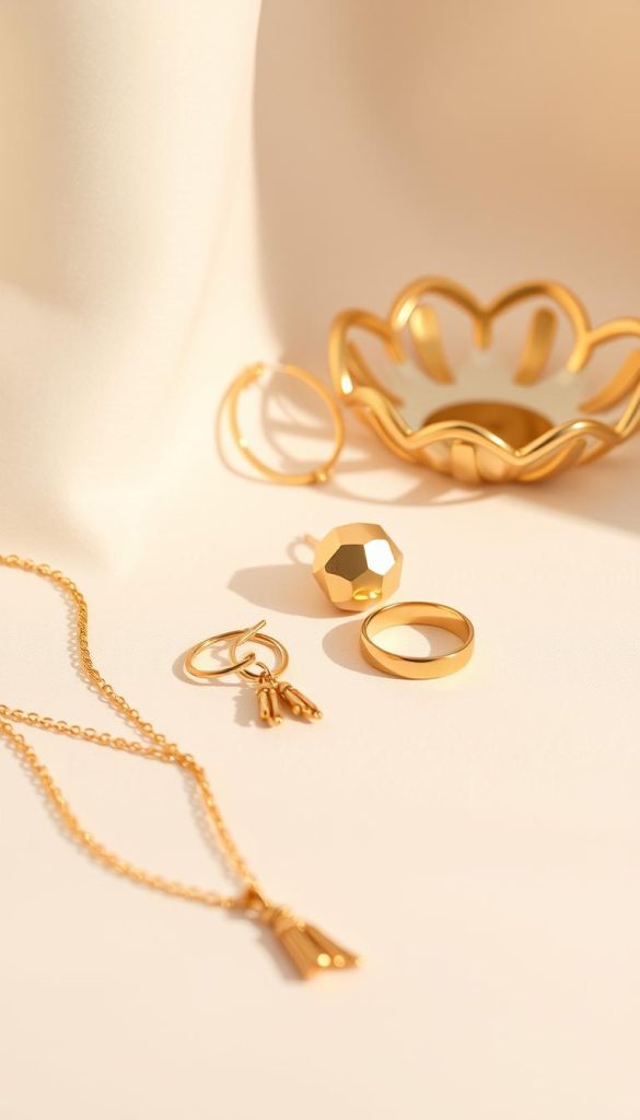 DIY gold-accented accessories